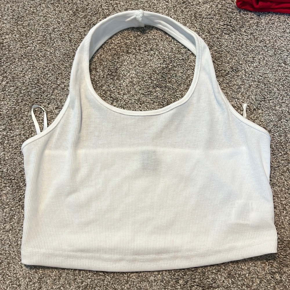 White Halter Top